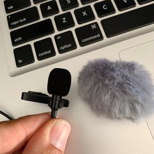 Lapel Microphone with anti pop fur